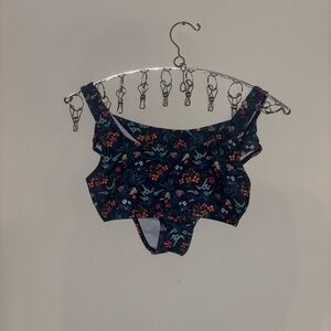 SHEIN Blue and Red Bikini Vibrant Swimwear